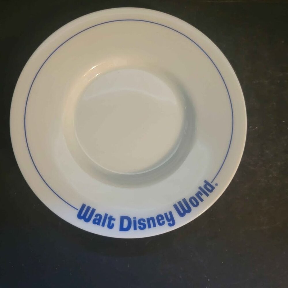 Vintage Walt Disney World Porcelain Desert Plate Or Saucer.